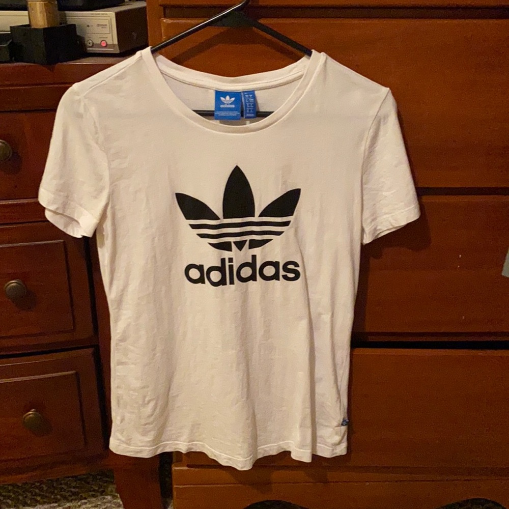 ADIDAS tee shirt white and black